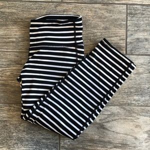 Striped cropped athleta leggings
